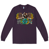 Plum dog mom western Long Sleeve Tee - RacoonDesign
