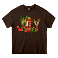 Chocolate Brown joy christmas with elf bbs Heavy Core Tee - BundleAndBundleShop