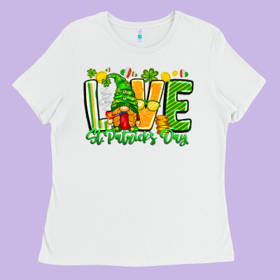 Love St Patricks Day Ladies Tee Designed By Cowhidedigitalart