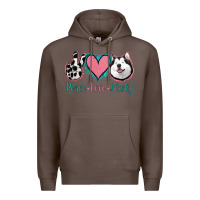 Coffee Peace Love Husky Premium Hoodie - Jasminsmagicworld