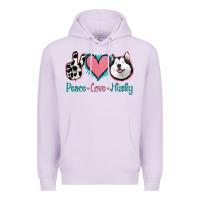 Lilac Peace Love Husky Premium Hoodie - Jasminsmagicworld