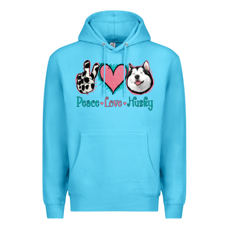 Peace Love Husky Premium Hoodie by Jasminsmagicworld | Teevron