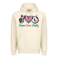 Sandshell Peace Love Husky Premium Hoodie - Jasminsmagicworld