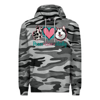 Slate Camo Peace Love Husky Premium Hoodie - Jasminsmagicworld