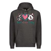 Smoke Peace Love Husky Premium Hoodie - Jasminsmagicworld