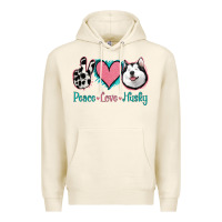 Tofu Peace Love Husky Premium Hoodie - Jasminsmagicworld