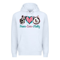 White Peace Love Husky Premium Hoodie - Jasminsmagicworld