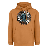 Meerkat cowhide leopard and  leather sunflower Heavyweight Hoodie - RanaPortraitStore