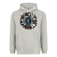 Moon Dust cowhide leopard and  leather sunflower Heavyweight Hoodie - RanaPortraitStore