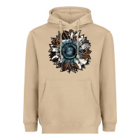Mushroom cowhide leopard and  leather sunflower Heavyweight Hoodie - RanaPortraitStore