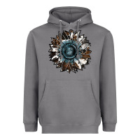 Storm cowhide leopard and  leather sunflower Heavyweight Hoodie - RanaPortraitStore