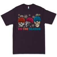 Plum tis the season skull winter Premium Tee - FaDigitalArtStudio