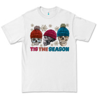 White tis the season skull winter Premium Tee - FaDigitalArtStudio