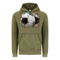 Vintage Olive sports soccer background Vintage Hoodie - Artiststas