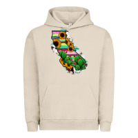 Pigment French Oak California Map Sunflower Cactus Serape Urban Hoodie - RanaPortraitStore