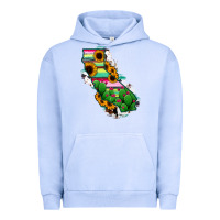 Pigment Grape Ice California Map Sunflower Cactus Serape Urban Hoodie - RanaPortraitStore