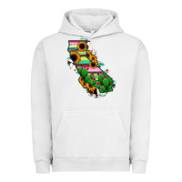 Pigment Lunar Rock California Map Sunflower Cactus Serape Urban Hoodie - RanaPortraitStore