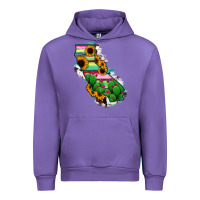 Tulip California Map Sunflower Cactus Serape Urban Hoodie - RanaPortraitStore