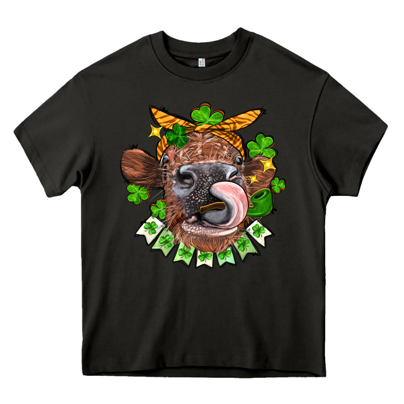 St. Patrick's Day Cow Heavy Core Tee by FaDigitalArtStudio | Teevron