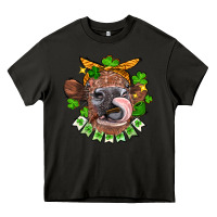 Asphalt St. Patrick's Day cow Heavy Core Tee - FaDigitalArtStudio