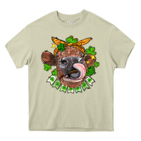 Mossy St. Patrick's Day cow Heavy Core Tee - FaDigitalArtStudio