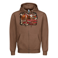 Chestnut all i want for christmas is a cow Zipper Hoodie - RanaPortraitStore