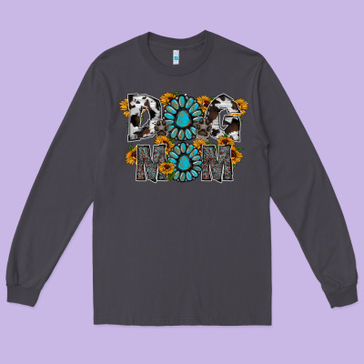 Dog Mom Long Sleeve Tee Designed By Racoondesign