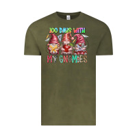 Vintage Olive 100 days with my gnomies Vintage Tee - RacoonDesign