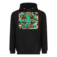 Black libra turquoise cowhide Heavyweight Hoodie - RanaPortraitStore