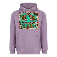 Lavender libra turquoise cowhide Heavyweight Hoodie - RanaPortraitStore