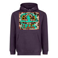 Plum libra turquoise cowhide Heavyweight Hoodie - RanaPortraitStore