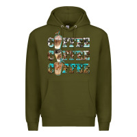 Army Green western coffees Premium Hoodie - BarkalooDesign