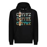 Black western coffees Premium Hoodie - BarkalooDesign