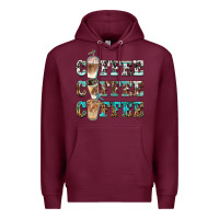 Burgundy western coffees Premium Hoodie - BarkalooDesign