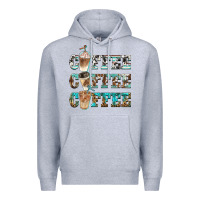 Heather Grey western coffees Premium Hoodie - BarkalooDesign