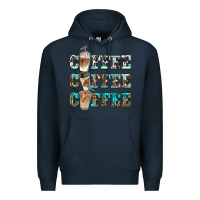 Navy western coffees Premium Hoodie - BarkalooDesign
