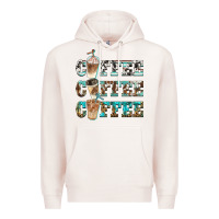 Pale Pink western coffees Premium Hoodie - BarkalooDesign