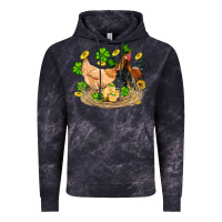 St Patricks Day Farm Chicken Rooster Chick  Shamrock Gold Vintage Hoodie | Teevron