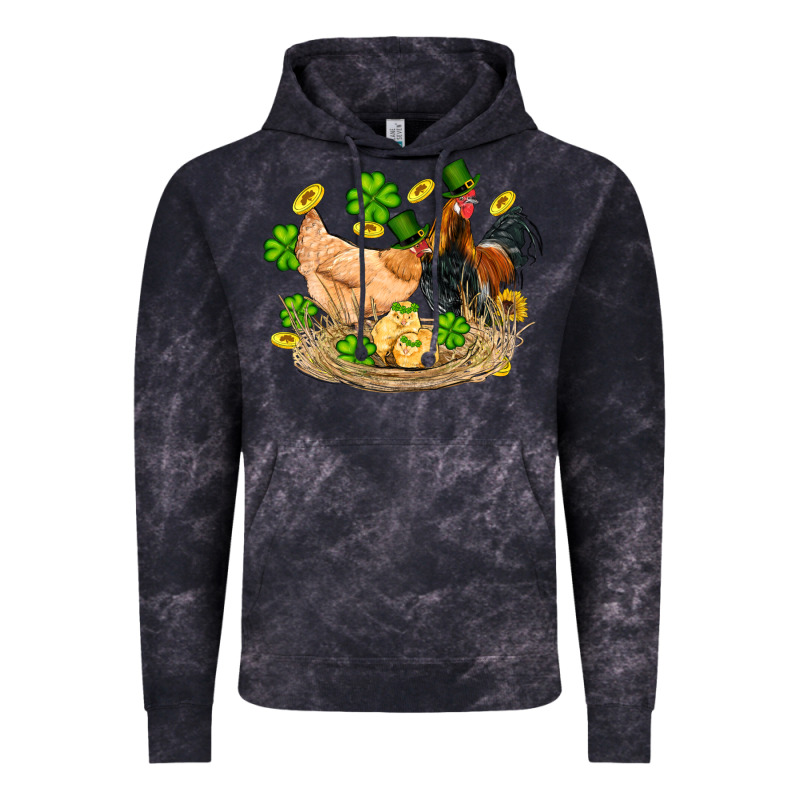 St Patricks Day Farm Chicken Rooster Chick  Shamrock Gold Vintage Hoodie by Artiststas | Teevron