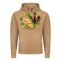 Vintage Camel st patricks day farm chicken rooster chick  shamrock gold Vintage Hoodie - Artiststas
