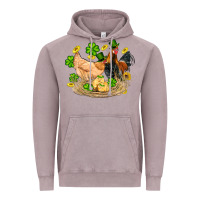 Vintage Zinc st patricks day farm chicken rooster chick  shamrock gold Vintage Hoodie - Artiststas
