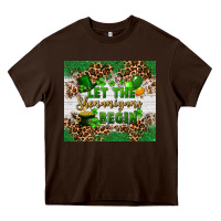 Chocolate Brown Let the shenanigans begin Heavy Core Tee - FaDigitalArtStudio