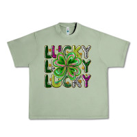 Oil Green Lucky Urban Heavy Tee - CowhideDigitalArt