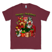 Burgundy happy holidays gnomes truck Classic Tee - BarkalooDesign