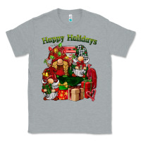 Heather Grey happy holidays gnomes truck Classic Tee - BarkalooDesign