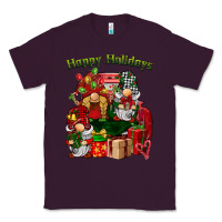 Plum happy holidays gnomes truck Classic Tee - BarkalooDesign