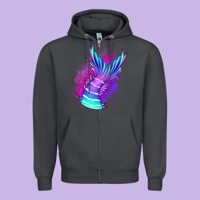 Mermaid Zipper Hoodie Designed By Jasminsmagicworld