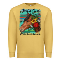 Antique Gold just a girl who loves horseshoe Premium Sweatshirt - RanaPortraitStore