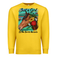 Lemon just a girl who loves horseshoe Premium Sweatshirt - RanaPortraitStore