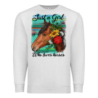 Oatmeal Heather just a girl who loves horseshoe Premium Sweatshirt - RanaPortraitStore